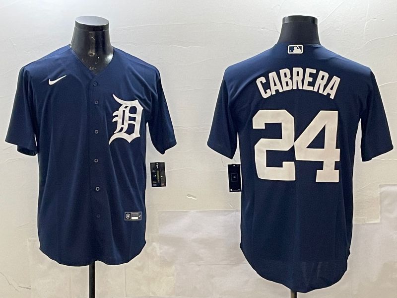Men Detroit Tigers #24 Cabrera Blue Game 2025 Nike MLB Jersey style 1->philadelphia phillies->MLB Jersey